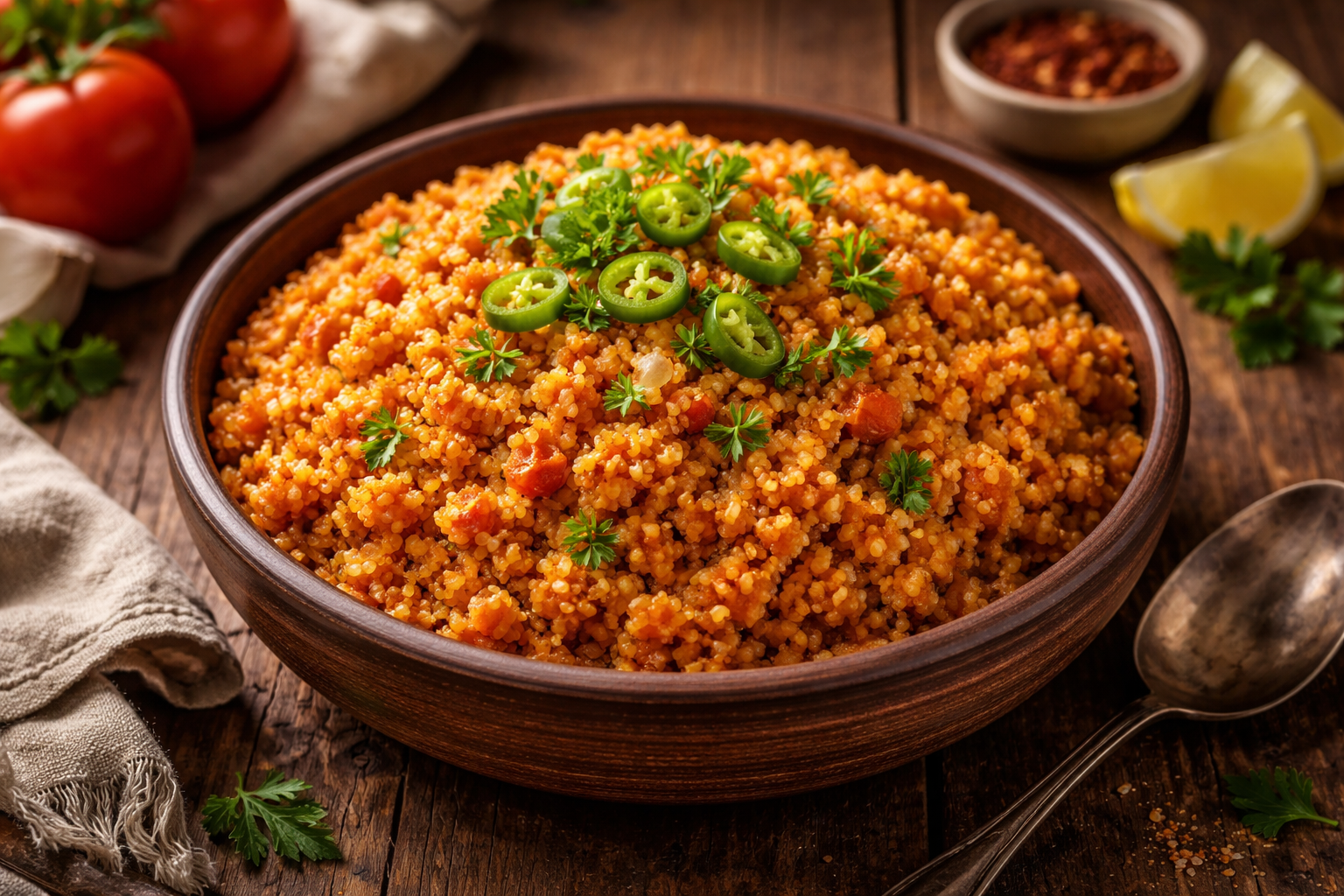 Domatesli bulgur pilavi